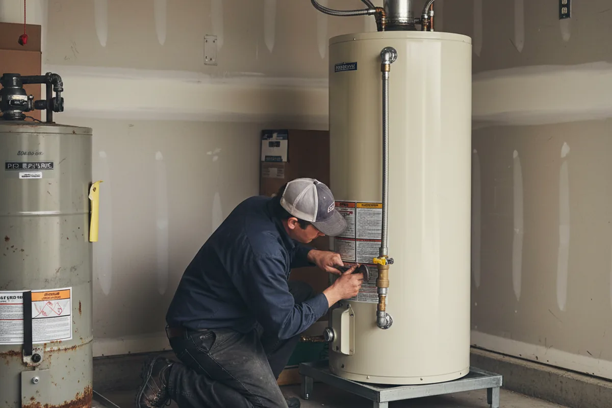 Water heater and shutoff valve replacement in Peterstown